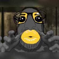 animated bandage big_lips black_eyes creepy dark glasses grey_skin irl_background kiss lips looking_at_you oh_my_god_she_is_so_attractive ominous shadow smooch soot soot_colors sound soyjak_party stubble variant:israeli_soyjak // 1080x1080, 1.2s // 184.9KB