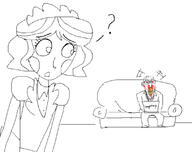 angry blood bloodshot_eyes clenched_teeth clothes couch cracked_teeth ear emmy_the_robot glasses laptop maid nandroid nosebleed question_mark red_eyes robot soyjak stubble subvariant:feralrage suit variant:feraljak yellow_teeth // 1125x888 // 122.4KB