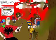 albania award brown_skin brown_troonjak cloud donut flag:albania flag:serbia hanging kike live_reaction nigger outdoors poop ratko_mladić red_sky serbia subvariant:chudplier subvariant:muscular_chud trend:slopjak variant:bernd variant:chudjak // 2048x1462 // 2.0MB