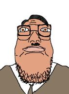 adolf_hitler closed_mouth glasses iris soyjak stubble variant:fat_engineer_soyjak // 458x619 // 13.7KB