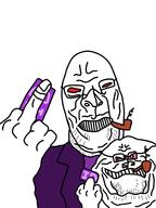 2soyjaks cigarette clenched_teeth id_card middle_finger red_eyes variant:sidjak // 850x1133 // 99.8KB