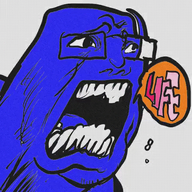 animated berryboy glasses open_mouth soyjak stubble text variant:unknown // 480x480 // 1.3MB