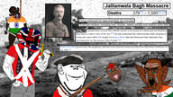 5soyjaks army article beard blond blue_eyes britain british british_empire brown_skin clothes crying eyes_like_the_o-o-cean geeeeeeg hat hindflea hindroach hindu india indian irl_background jallianwala_bagh_massacre jeet killing massacre military military_uniform news pajeet pookeet redcoat rifle soldier source sword total_pajeet_death trend:aryan tricorn trollface uniform united_kingdom variant:cobson variant:impish_soyak_ears warrior wikipedia yellow_teeth // 1920x1080 // 574.8KB