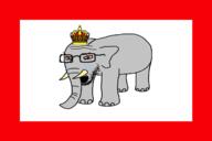 africa animal bloodshot_eyes crown crying dahomey ear elephant flag flag:dahomey full_body glasses horn leg open_mouth soyjak stubble subvariant:crying_soyak_ears2 variant:soyak // 1920x1280 // 270.8KB