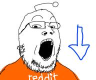 antenna clothes downvote drawception glasses open_mouth orange_shirt reddit redditard redraw soyjak stubble variant:gapejak // 600x500 // 46.1KB