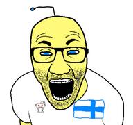 antenna arm asian blue_eyes clothes country finland flag glasses open_mouth reddit reddit_hetki redditard small_eyes soyjak stubble tshirt variant:el_perro_rabioso yellow yellow_skin // 427x400 // 38.4KB