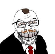 crazy mohawk mustache smile suit_and_tie tired variant:feraljak // 1141x1128 // 238.5KB