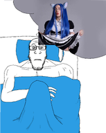 arm aroused bald bed blanket boner buff closed_mouth forehead_lines glasses hand horny looking_at_you maybe_baby muscles muscular_male neutral penis real_person singer sleeping stubble subvariant:neutralplier thought_bubble variant:markiplier_soyjak // 2850x3579 // 441.4KB