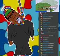 Warrior-Z(user) autism bloodshot_eyes clothes country crying full_body glasses hair hanging islam open_mouth rope soyjak subvariant:patrick suicide tongue variant:chudjak // 2240x2100 // 1.3MB
