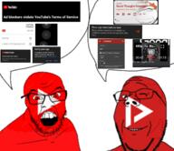 beard glasses newpipe red_eyes red_skin screaming smile subvariant:wholesome_soyjak variant:feraljak variant:gapejak wink youtube // 1249x1080 // 526.7KB