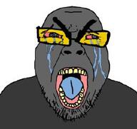 angry crying glasses grey grey_skin red_eyes soot soot_colors soyjak soyjak_party stubble subvariant:seethejak teeth tongue variant:bernd // 255x240 // 9.6KB