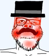 flushed meta:tagme monocle moustache red_face top_hat variant:a24_slowburn_soyjak what_are_your_fetishes // 454x520 // 51.5KB