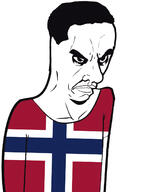 angry arm chud clothes country flag flag:norway hair norway soyjak subvariant:chudjak_seething variant:chudjak // 1240x1568 // 122.7KB