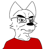 animal animal_ears anthro closed_mouth clothes ear eyebrows fur furry glasses nose snout subvariant:furchud transparent_background variant:chudjak white_background white_fur // 1000x1000 // 48.1KB