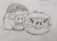 angry angry_birds bad_piggies clothes dominos_pizza drawing glasses hat looking_to_the_right nate pig that_one_fucking_picture_of_nate_being_a_smug_little_bastard variant:unknown // 2507x1810 // 2.3MB