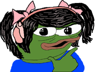amphibian apu blue_shirt bow clothes frog green_skin hair hand hit_or_miss lips long_hair nas nas:pepe open_mouth pepe pepe_the_frog pointing subnas:apu transparent_background // 595x447 // 72.4KB