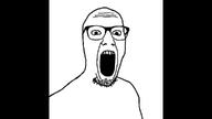 animated bald beard ext=gif gaping_mouth glasses jumping open_mouth soyjak stubble variant:gimper // 960x540 // 345.4KB