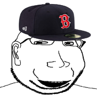 animated baseball boston_red_sox cap clothes ear eyelids glasses hat no_eyebrows open_mouth small_eyes smile soyjak stubble subvariant:massjak subvariant:wholesome_soyjak talking variant:gapejak // 600x600 // 163.8KB