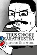 angry arm book can closed_mouth clothes drink glasses hand holding_object holding_sproke mustache nietzsche philosophy soyjak sproke suit text variant:chudjak // 1053x1568 // 215.7KB