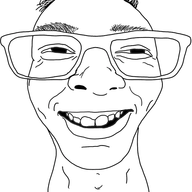 animated glasses hair nose not_a_fucking_soyjak open_mouth sniffing soyjak variant:unknown // 480x480 // 359.2KB