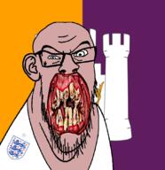 aberdeenshire angry animal british castle crown distorted ear flag flag:aberdeenshire flower glasses hair irl lion open_mouth plant rotten_teeth scotland soyjak stubble teeth united_kingdom variant:feraljak white_skin yellow_teeth you_were_one_i_ker // 1048x1081 // 297.4KB