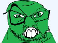 content_aware distorted glasses green_eyes green_skin large_nose looking_at_you open_mouth raised_eyebrow soyjak stubble subvariant:crazyguyjak teeth variant:feraljak // 800x600 // 22.7KB