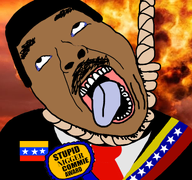 award black_shirt clothes crying explosion fire flag:venezuela hanging irl_background mixed nicol&aacute;s_maduro nigger president socialist star suit suit_and_tie variant:bernd veneco venezuela white_shirt // 768x719 // 404.8KB