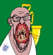angry animal british distorted ear england flag flag:huntingdonshire flower glasses hair horn hunting_horn huntingdonshire irl lion open_mouth plant rotten_teeth soyjak stubble teeth united_kingdom variant:feraljak white_skin yellow_teeth you_were_one_i_ker // 1048x1081 // 317.7KB