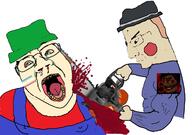 bambi_(moldygh) beheading blood blood_from_neck blood_spray chainsaw dave_and_bambi dead decapitation five_nights_at_freddy's flag:minor_attracted_person fnaf_(fangame) glasses gore holding_chainsaw holding_object lockjaw_(the_return_to_freddy's) nosebleed pedophile red_cheeks rosy_cheeks rotten_teeth subvariant:chainsaw_bernd the_return_to_freddy's variant:bernd variant:chudjak // 1238x872 // 179.7KB