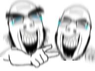 2soyjaks arm beard blue_eyes fist glasses laughing open_mouth pointing pointing_at_viewer stubble subvariant:modern_cobson thick_eyebrows variant:cobson // 1440x1080 // 609.9KB