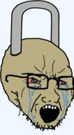 bloodshot_eyes crying glasses lock open_mouth soyjak stubble variant:soyak // 524x949 // 158.8KB