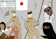 5soyjaks ack allah angry arab arabic arabic_text arm blood bloodshot_eyes book brown_skin china clothes coran crying face female finger glasses gore hand hang hanged hanging islam islamic islamophobia japan japanese_empire korea meta:pornographic_content niqab nsfw open_mouth pointing poop quran rape rohingya rohingya_genocide smile star_and_crescent teeth template transparent variant:bernd variant:chudjak variant:feraljak veil wikipedia wojak // 1153x807 // 182.5KB