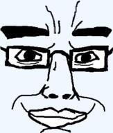 eyebrows face glasses soyjak subvariant:chudjak_front template variant:chudjak // 275x324 // 19.5KB