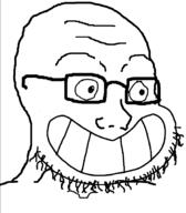 calarts glasses grin smile so_true soyjak stubble subvariant:so_true! template variant:soyak // 1422x1626 // 37.6KB