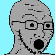 glasses grey npc open_mouth soyjak stubble subvariant:npc_soyak variant:soyak // 644x800 // 13.5KB