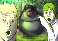 2soyjaks anime arm babylonia brown_hair clothes enkidu_(fate) fate_grand_order fate_stay_night gilgamesh_(fate) green_eyes green_hair hand ishtar_(fate) le_monke open_mouth pointing red_eyes soyjak variant:two_pointing_soyjaks vg_(4chan) white_skin yellow_hair // 680x484 // 469.9KB