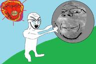 angry bald boulder crying glasses grass open_mouth poorly_drawn red_skin sisyphus stubble subvariant:wholesome_soyjak suffer sun variant:feraljak variant:gapejak variant:soyak // 1058x708 // 300.2KB