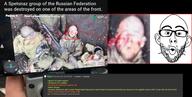 dead dead_bodies death glasses irl meta:gore open_mouth russia russo_ukrainian_war soyjak stubble ukraine variant:nojak // 1926x976 // 1.6MB