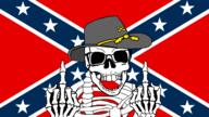 confederate flag:confederate_states_of_america glasses middle_finger open_mouth series:skeletonjaks skeleton soyjak variant:feraljak // 2171x1221 // 855.7KB