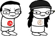 2soyjaks avengers full_body glasses hair homestuck style_emulation variant:chudjak variant:soytan // 1565x1040 // 13.7KB