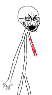 arm beard blood bloodshot_eyes bone crying gore hand soyboy stick subvariant:stickboy variant:cryboy_soyjak // 329x600 // 25.7KB