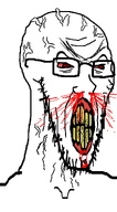 bald blood bloodshot_eyes clenched_teeth crooked_teeth enraged eyebrows glasses nosebleed red_eyes rotten_teeth series:fusionjaks stubble teeth transparent_background variant:feraljak variant:soyak vein yellow_teeth // 644x1164 // 35.1KB