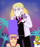 Natetrick_Higman(namefag) cuck homer_simpson hotline_miami jacket_(hotline_miami) marge_simpson // 893x1057 // 919.1KB