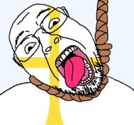 county cross flag flag:trøndelag glasses hanging norway open_mouth rope soyjak stubble suicide teeth tongue transparent_background trøndelag variant:bernd yellow_teeth // 768x719 // 36.9KB