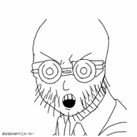 angry bald beard bouncing comically_large_glasses eyebrows gem gif_animation glasses open_mouth soul_eater variant:oxjak // 400x400 // 436.2KB