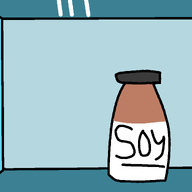 animated bottle cartoon ext=gif fridge jakworld smile soy soylent stubble variant:impish_soyak_ears // 1440x1080 // 74.9KB