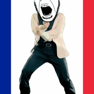 animated country dance flag flag:france france full_body gangnam_style glasses irl open_mouth push_pin soyjak sticky stubble variant:cobson // 300x460 // 295.2KB