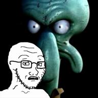 bnran earrape glasses nigger peter_griffin scared sound soyjak spongebob_squarepants squidward stubble subvariant:soyak_(concerned) variant:soyak video // 1080x1080, 60.2s // 8.5MB