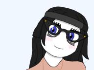 animated closed_mouth clothes fukkireta glasses hair transparent_background variant:soytan // 1024x768 // 196.2KB