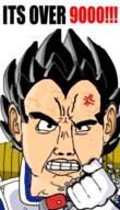 9000 angry anime dbz dragon_ball dragon_ball_z fist glove hand impact_font its_over its_over_9000 op_is_a_suicidal_nigger_from_mexico pun teeth text variant:chudjak // 411x718 // 248.7KB